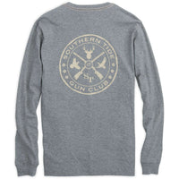 Gun Club Long Sleeve Tee Shirt in Grey by Southern Tide - Country Club Prep