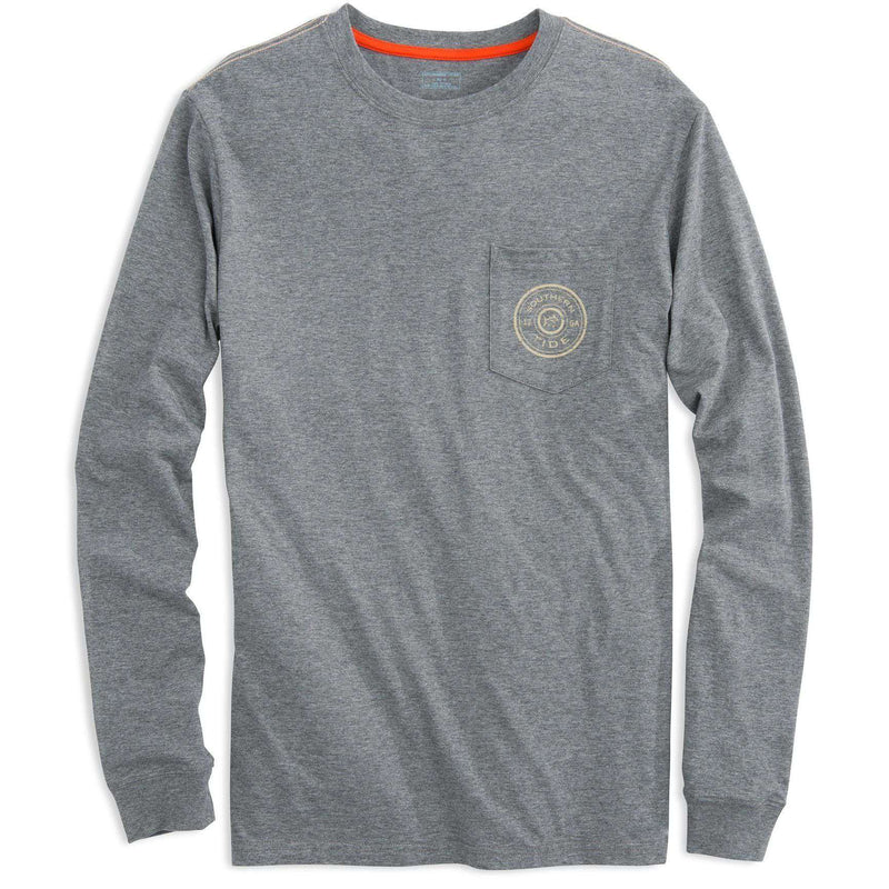 Gun Club Long Sleeve Tee Shirt in Grey by Southern Tide - Country Club Prep