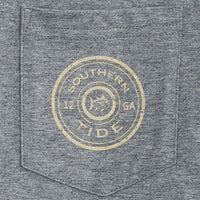 Gun Club Long Sleeve Tee Shirt in Grey by Southern Tide - Country Club Prep