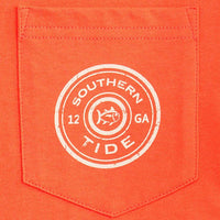 Gun Club Long Sleeve Tee Shirt in Orange Sky by Southern Tide - Country Club Prep