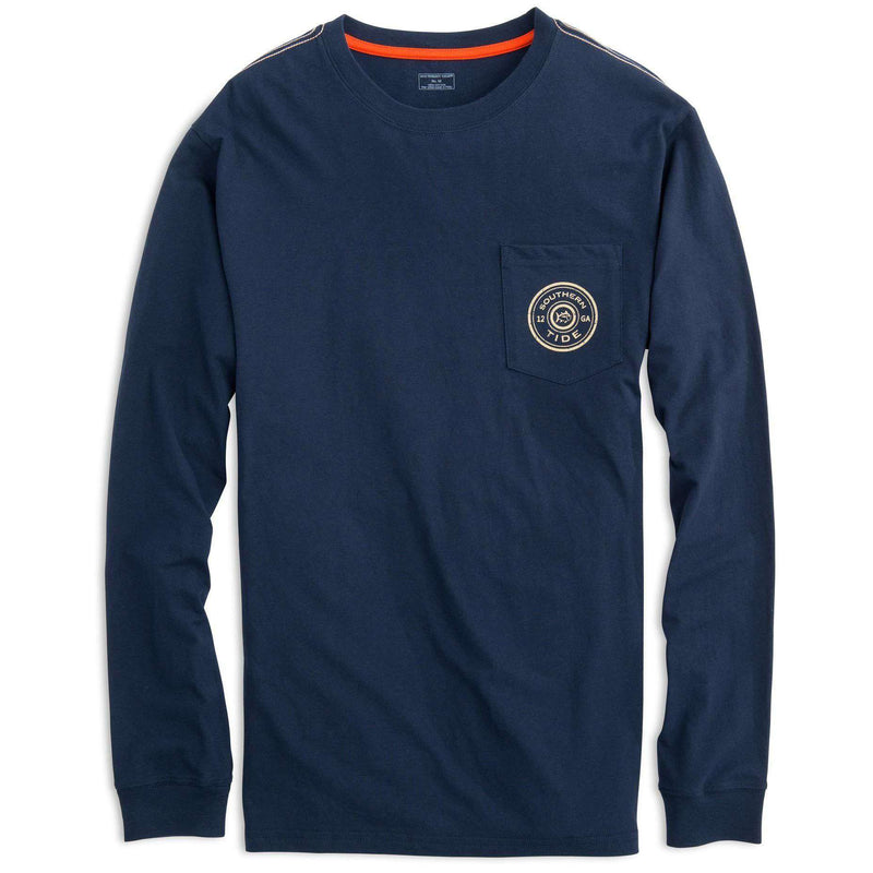 Gun Club Long Sleeve Tee Shirt in True Navy by Southern Tide - Country Club Prep