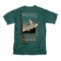 Gun with Mallards Tee in Blue Spruce by Fripp & Folly - Country Club Prep