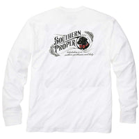 Haberdashery Long Sleeve Tee in White by Southern Proper - Country Club Prep