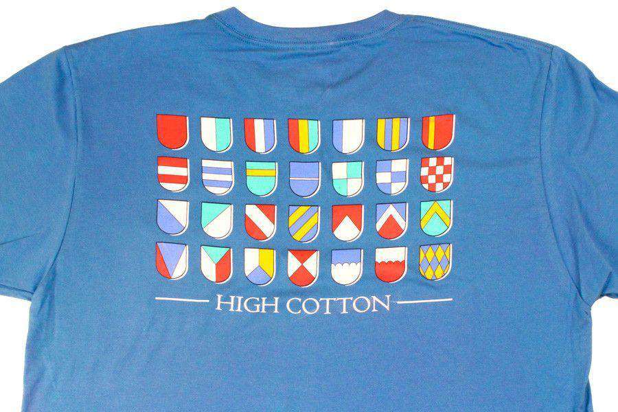 Heraldry Pocket Tee in Boardwalk Blue by High Cotton - Country Club Prep