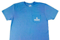 Heraldry Pocket Tee in Boardwalk Blue by High Cotton - Country Club Prep