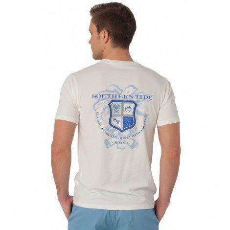 Heritage Crest Tee in Classic White by Southern Tide - Country Club Prep