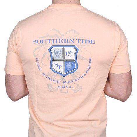 Heritage Crest Tee in Reef Pink by Southern Tide - Country Club Prep