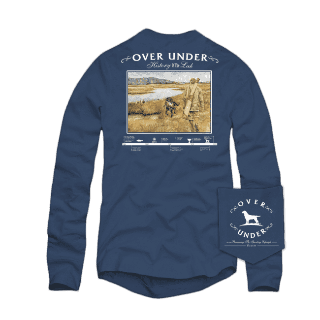 History of the Lab Long Sleeve Tee in Navy by Over Under Clothing - Country Club Prep