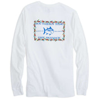 Holiday Skipjack Long Sleeve Tee Shirt in Classic White by Southern Tide - Country Club Prep