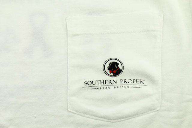 How to Tie a Bow Tie Tee in White by Southern Proper - Country Club Prep