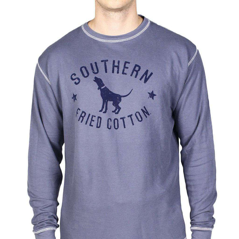 Howlin Hound Long Sleeve Thermal in Blue Jean by Southern Fried Cotton - Country Club Prep