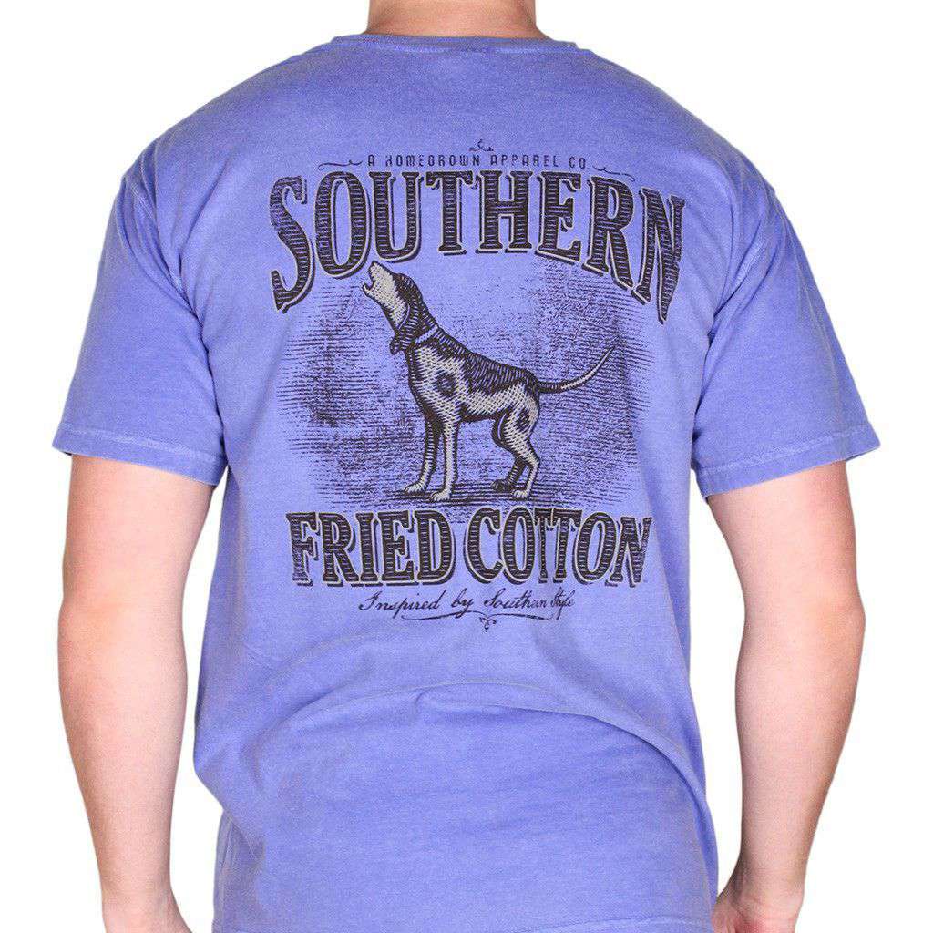 Howling in Style Pocket Tee in Flo Blue by Southern Fried Cotton - Country Club Prep