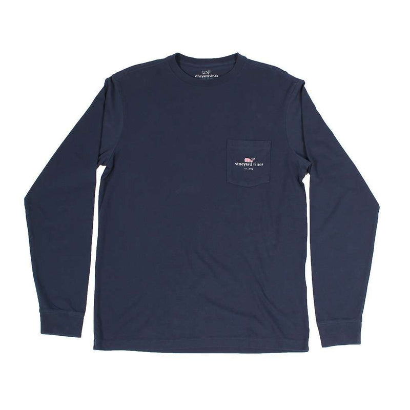 Vineyard Vines I Whale CC Prep Long Sleeve Tee Shirt in Blue Blazer ...