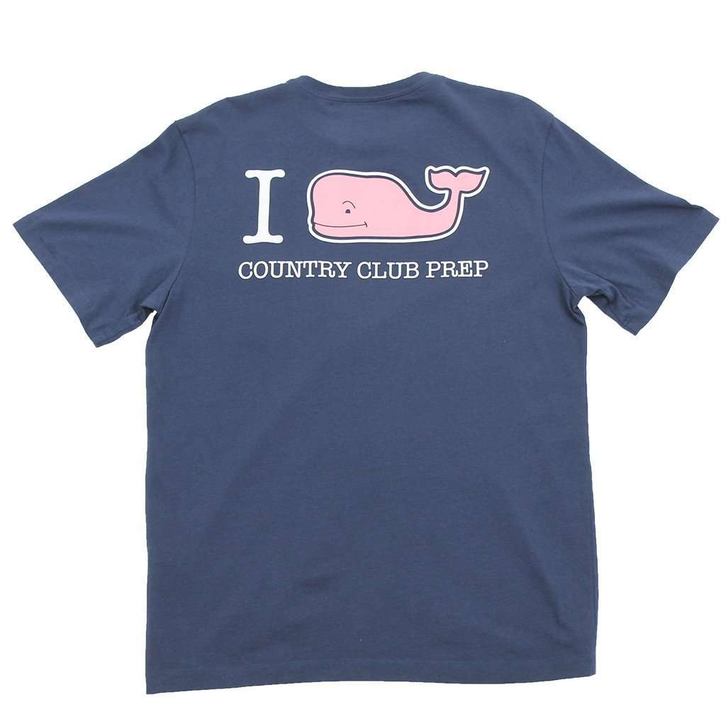 I Whale Country Club Prep Tee in Blue Blazer by Vineyard Vines - Country Club Prep