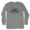"In the Blind" Long Sleeve Tee in Hurricane Grey by Over Under Clothing - Country Club Prep