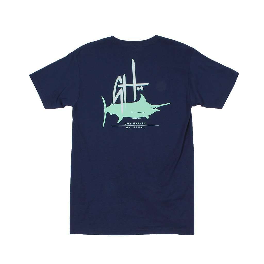Initial Logo Tee in Deep Blue by Guy Harvey - Country Club Prep