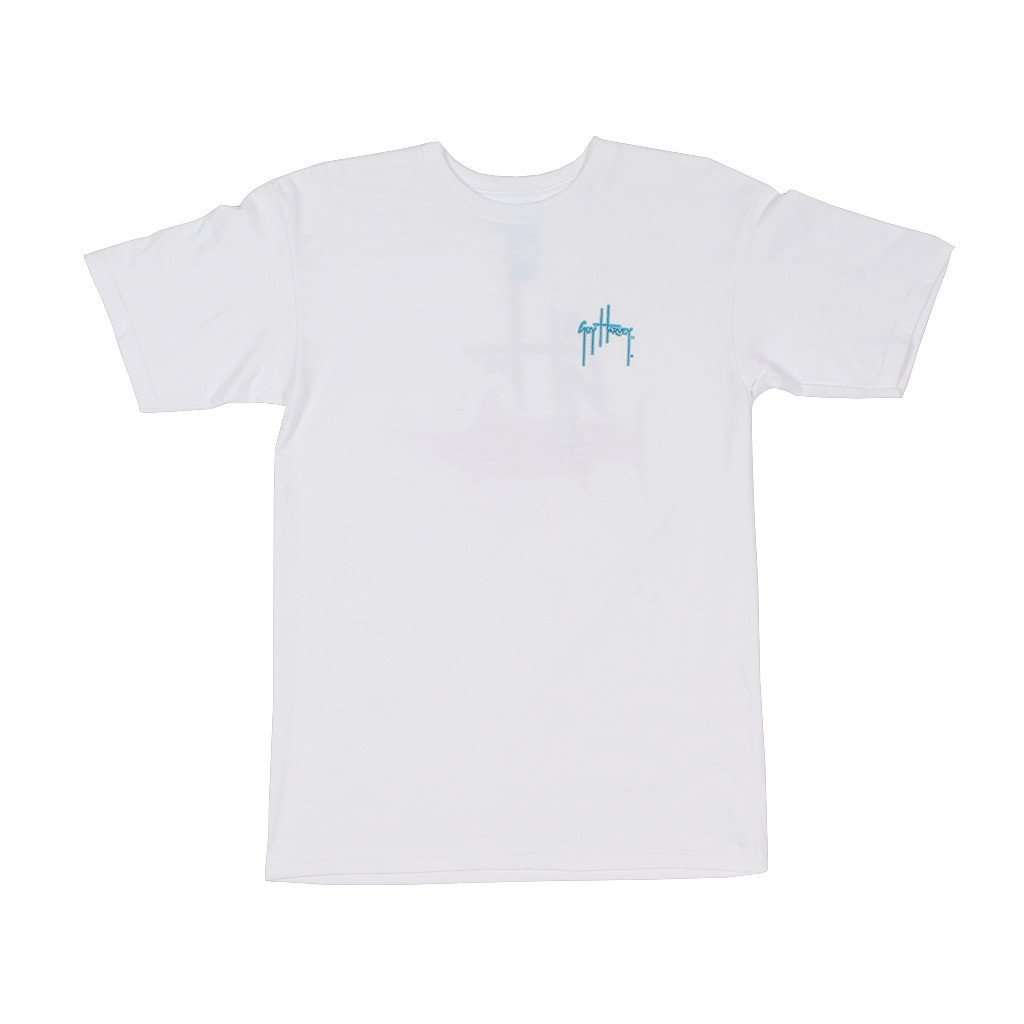 Initial Logo Tee in White by Guy Harvey - Country Club Prep