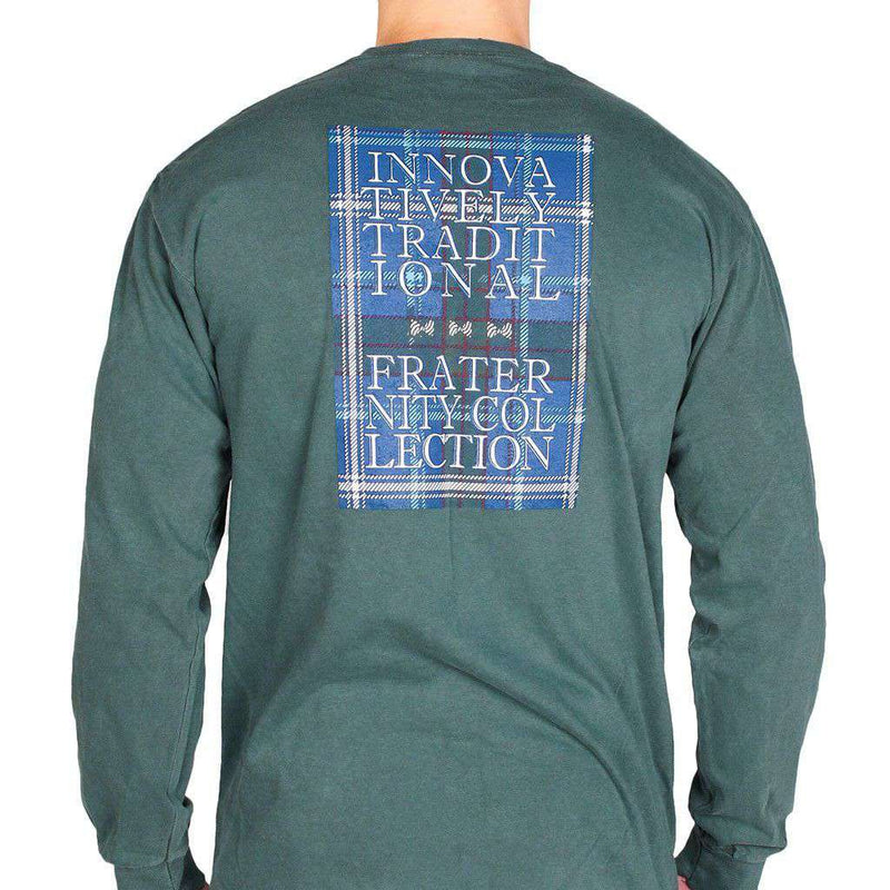 InnovativelyTraditional Long Sleeve Tee Shirt in Green by the Frat Collection - Country Club Prep