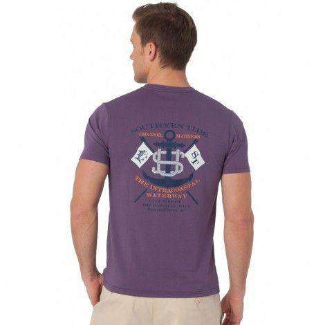 Intracoastal Waterway Tee in High Sea Purple by Southern Tide - Country Club Prep