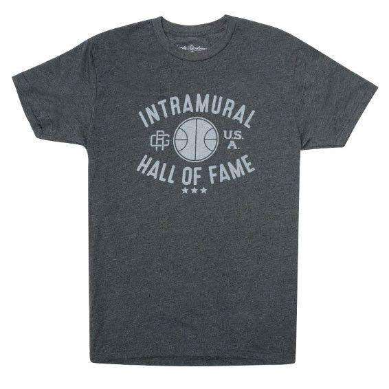 Intramural Hall of Fame Vintage Tee in Charcoal by Rowdy Gentleman - Country Club Prep