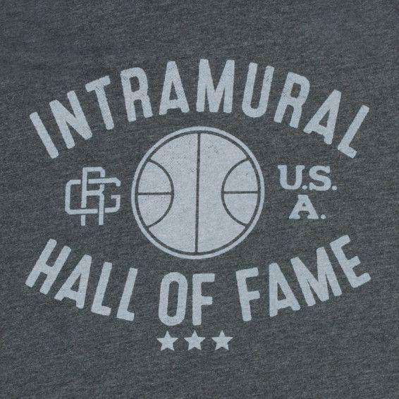 Intramural Hall of Fame Vintage Tee in Charcoal by Rowdy Gentleman - Country Club Prep
