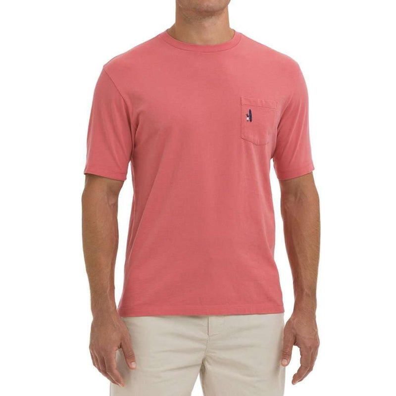 Island Life Pocket Tee Shirt in Coral Reefer by Johnnie-O - Country Club Prep