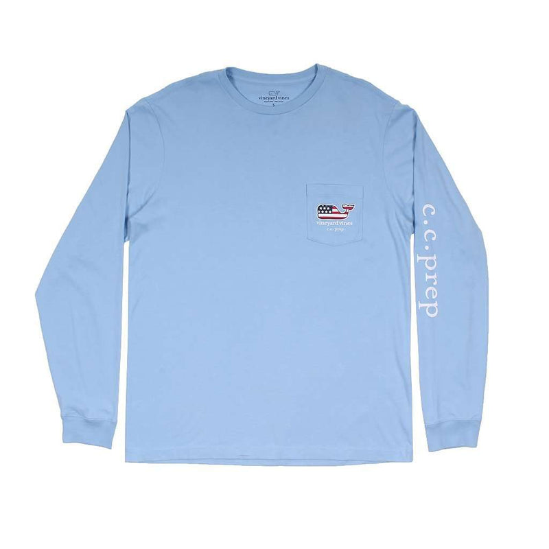 Jeep Back C.C. Prep Long Sleeve Tee Shirt in Jake Blue by Vineyard Vines - Country Club Prep