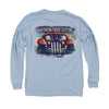 Jeepin' On the Coast Long Sleeve Tee in Southern Sky by Southern Fried Cotton - Country Club Prep