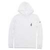 Jetty Long Sleeve Hooded Tee in White by Johnnie-O - Country Club Prep