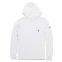 Jetty Long Sleeve Hooded Tee in White by Johnnie-O - Country Club Prep