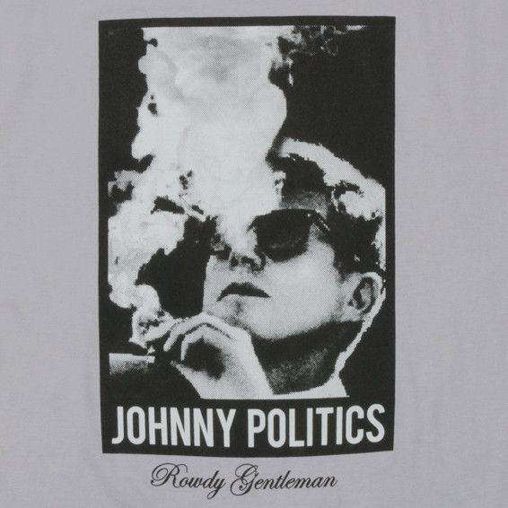Johnny Politics Long Sleeve Pocket Tee in Grey by Rowdy Gentleman - Country Club Prep