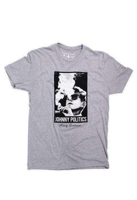 Johnny Politics Short Sleeve Vintage Tee in Heathered Grey by Rowdy Gentleman - Country Club Prep