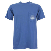 Kentucky Banjo License Plate Tee Shirt in China Blue by Live Oak - Country Club Prep