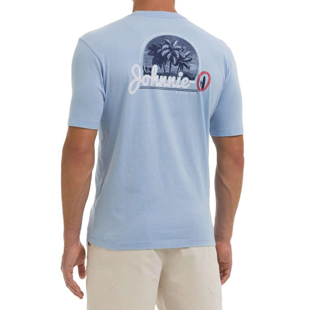 Kokomo Pocket Tee Shirt in Cloud Blue by Johnnie-O - Country Club Prep