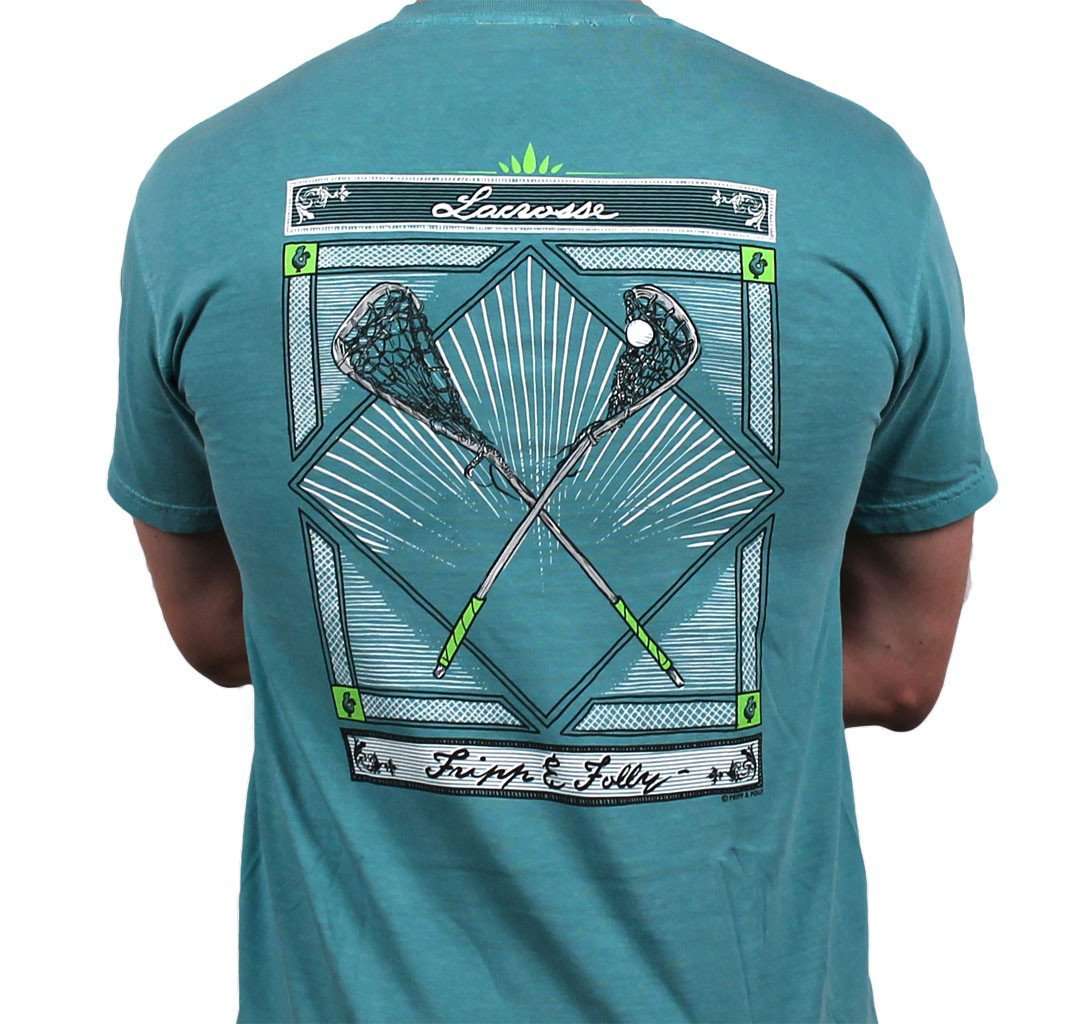 Lacrosse Tee in Mint Blue by Fripp & Folly - Country Club Prep