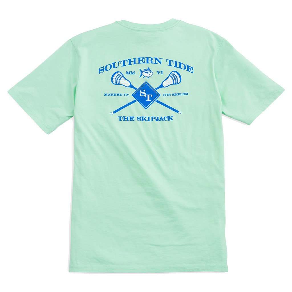 Lacrosse Tee Shirt in Offshore Green by Southern Tide - Country Club Prep