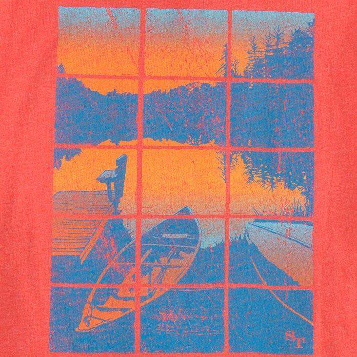 Lakeside Long Sleeve Tee Shirt in Fire by Southern Tide - Country Club Prep