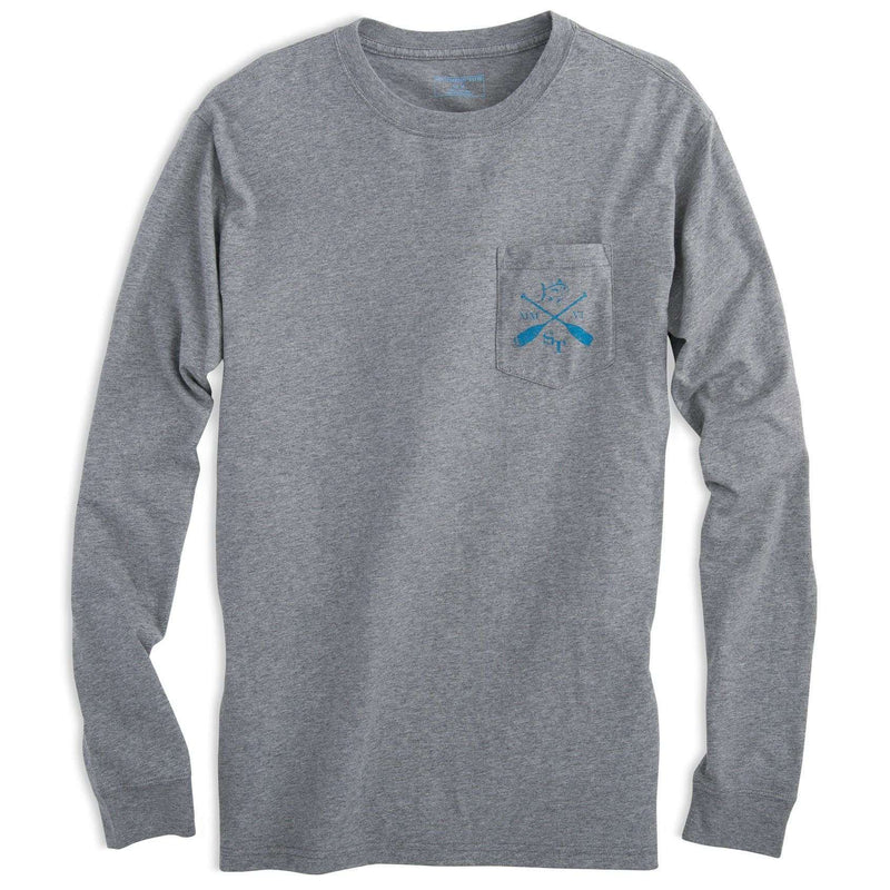 Lakeside Long Sleeve Tee Shirt in Steel Grey by Southern Tide - Country Club Prep