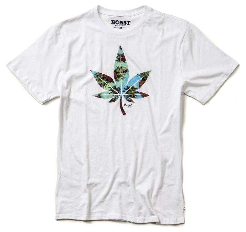 Leaf Graphic Tee in White by Boast - Country Club Prep