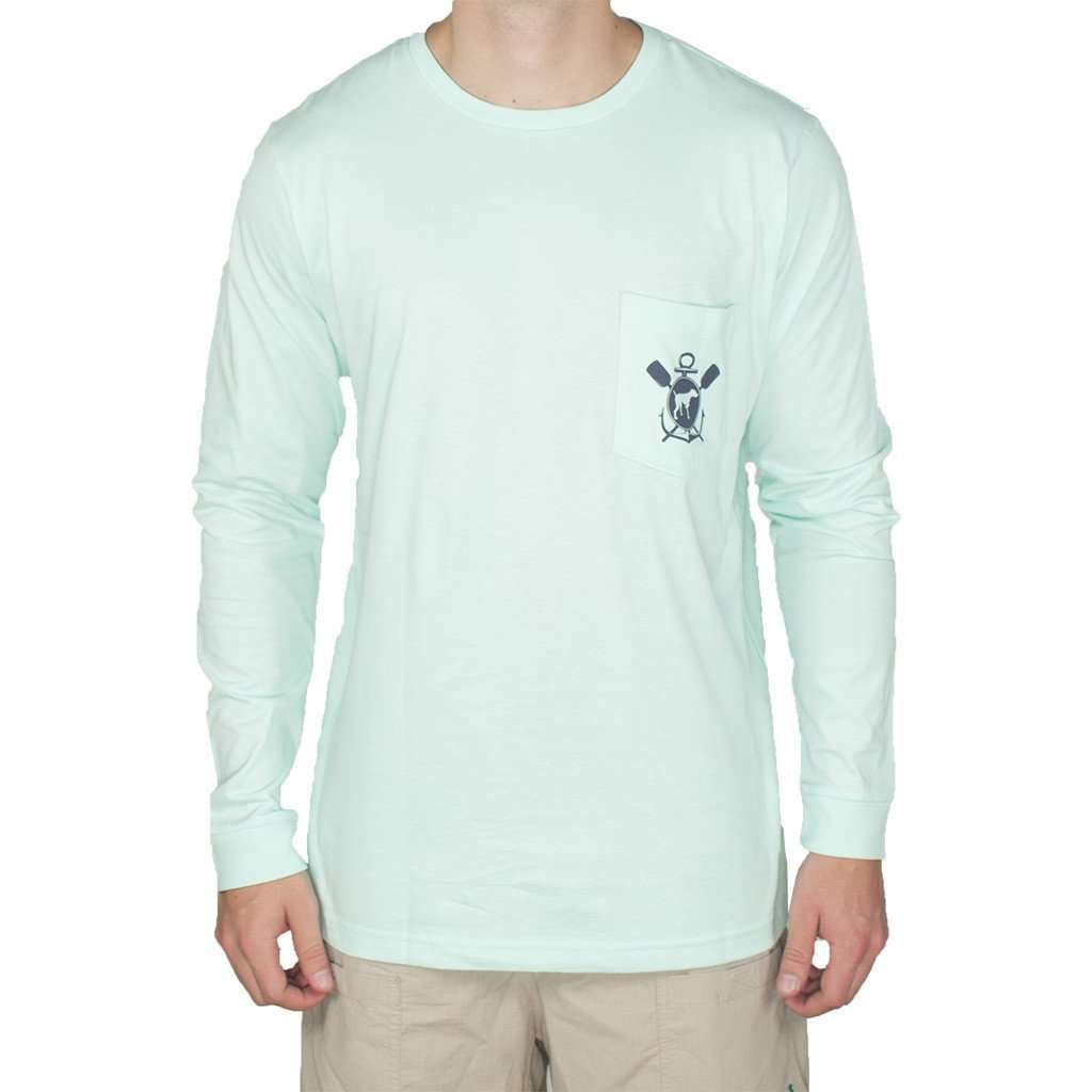 Lifestyle on Point Long Sleeve Tee Shirt in Mint by Southern Point Co. - Country Club Prep