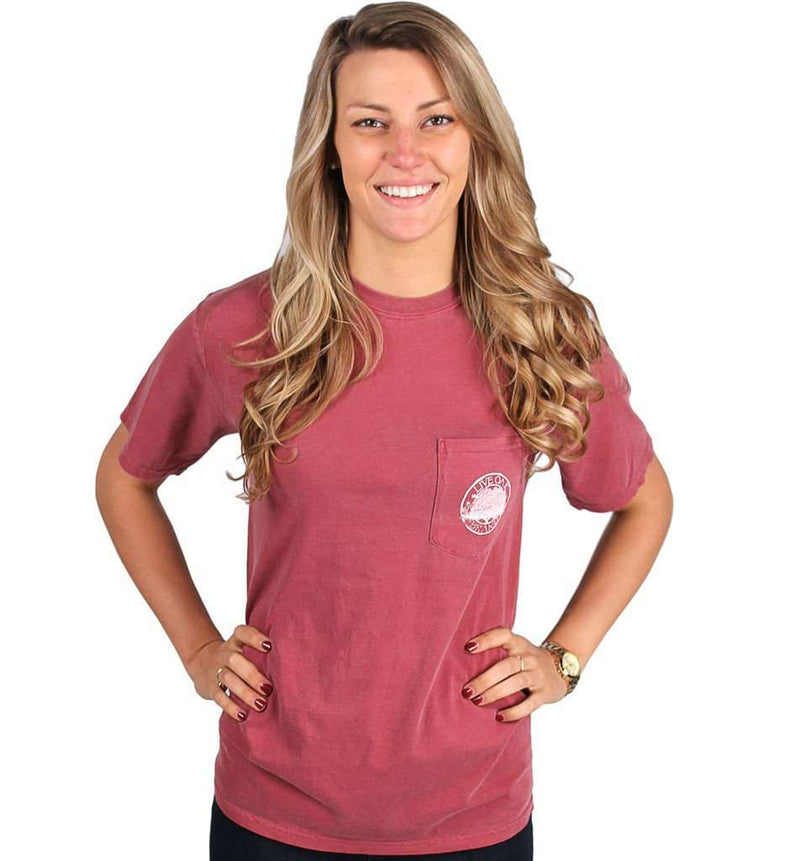 Live Oak Logo Short Sleeve Pocket Tee in Brick by Live Oak - Country Club Prep
