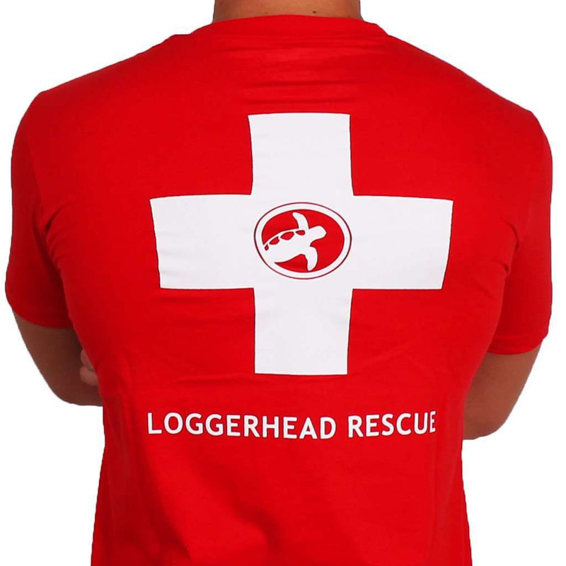 Loggerhead Rescue Tee in Red by Loggerhead Apparel - Country Club Prep
