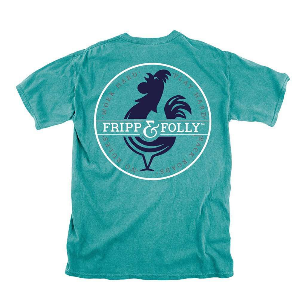 Logo Circle Tee in Seafoam by Fripp & Folly - Country Club Prep