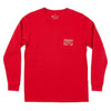 Long Sleeve Authentic Collegiate Tee Shirt in Crimson with Houndstooth Duck by Southern Marsh - Country Club Prep