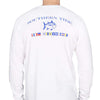 Long Sleeve CCP Nautical Flags Tee Shirt in Classic White by Southern Tide - Country Club Prep