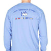 Long Sleeve CCP Nautical Flags Tee Shirt in Cool Water by Southern Tide - Country Club Prep