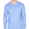 Long Sleeve CCP Nautical Flags Tee Shirt in Cool Water by Southern Tide - Country Club Prep