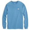 Long Sleeve Heathered Original Skipjack Tee in Blue Atoll by Southern Tide - Country Club Prep
