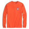 Long Sleeve Heathered Original Skipjack Tee in Bonfire Orange by Southern Tide - Country Club Prep