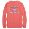 Long Sleeve Heathered Original Skipjack Tee in Cayenne by Southern Tide - Country Club Prep